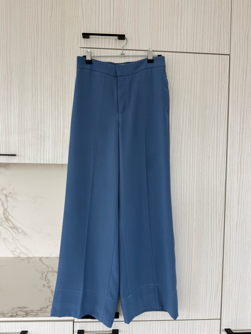 Wide Leg Blue Palazzo Pants